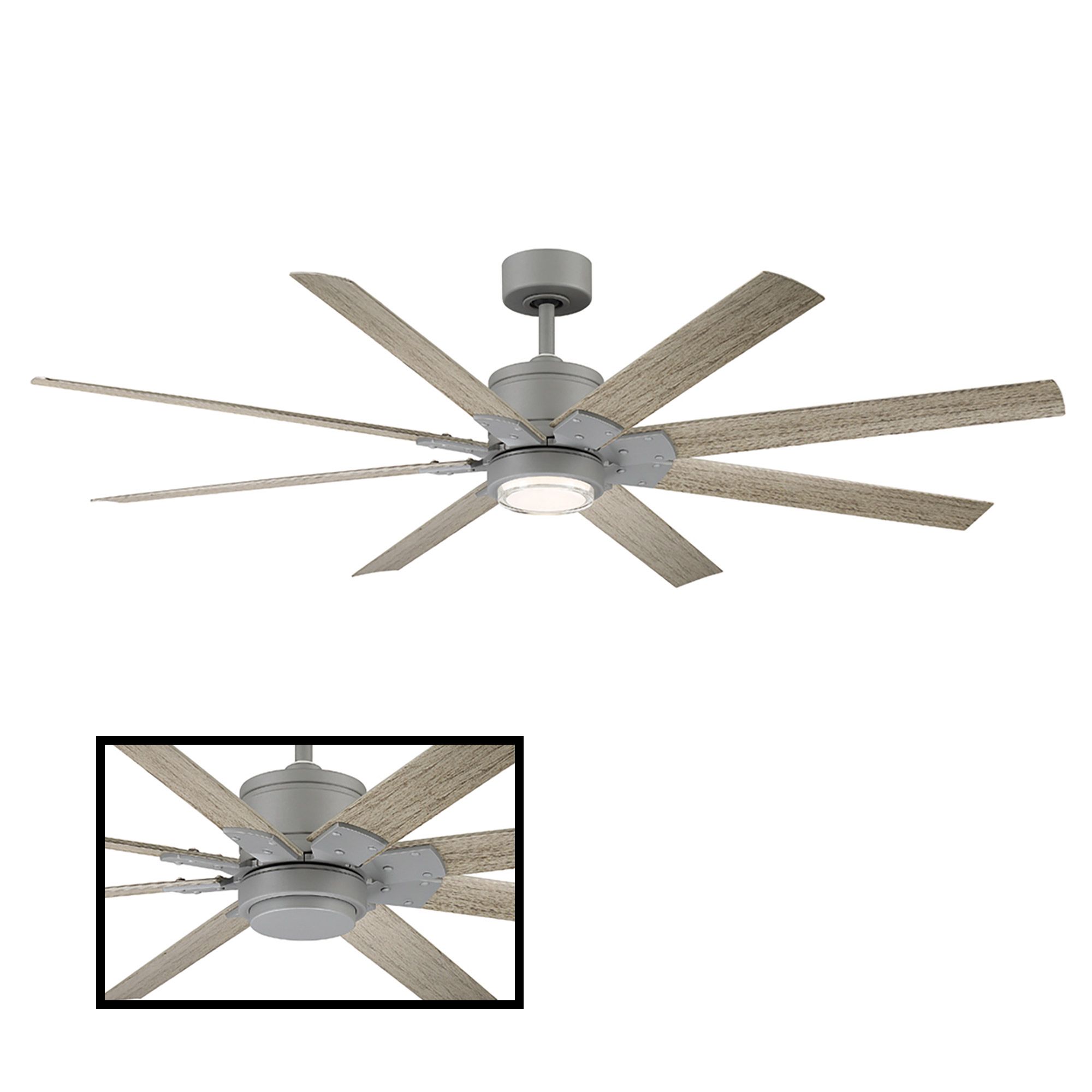 Image 2 66" Modern Forms Renegade Graphite LED Smart Ceiling Fan Made to Order more views