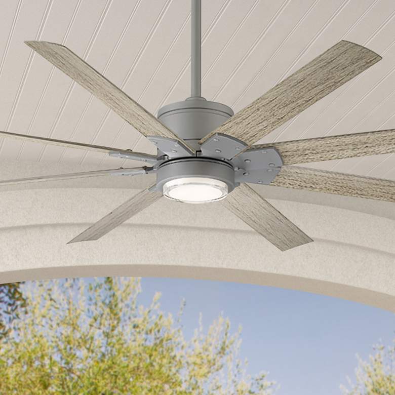 Image 1 66" Modern Forms Renegade Graphite LED Wet Rated Smart Ceiling Fan