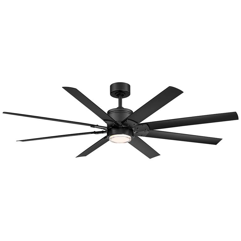 Image 7 66" Modern Forms Renegade Matte Black 3500K LED Wet Smart Ceiling Fan more views