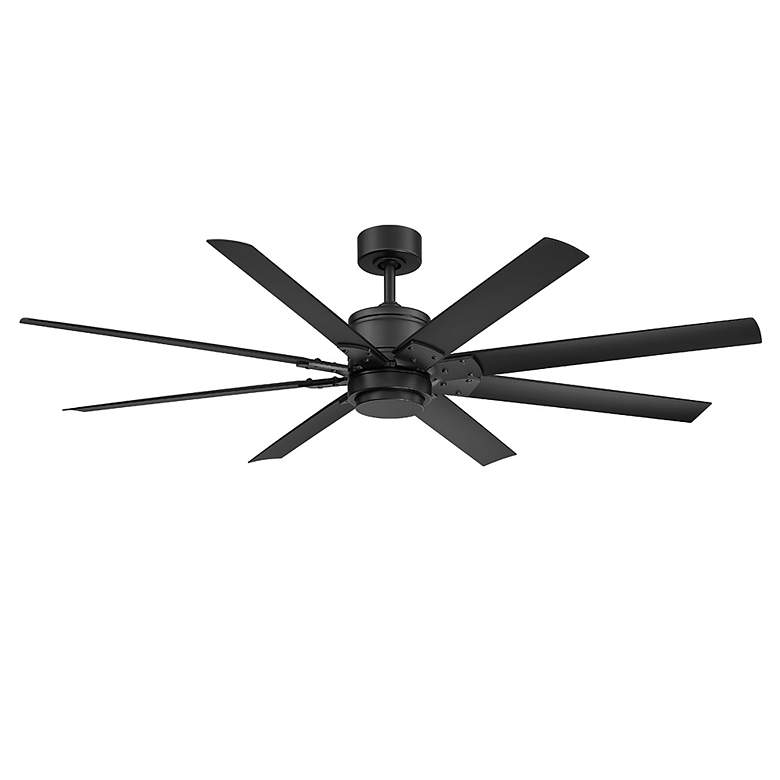 Image 4 66" Modern Forms Renegade Matte Black LED Wet Rated Smart Ceiling Fan more views