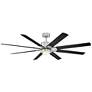 66" Modern Forms Renegade Nickel 2700K LED Wet Smart Ceiling Fan