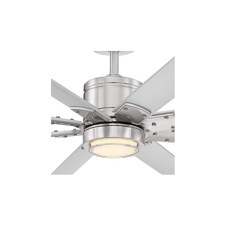 Image 2 66 inch Modern Forms Renegade Nickel 3500K LED Wet Smart Ceiling Fan more views