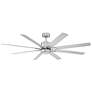 66" Modern Forms Renegade Nickel 3500K LED Wet Smart Ceiling Fan