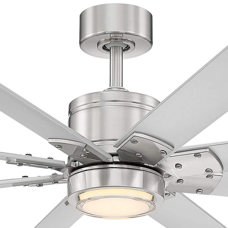 Image 3 66" Renegade Brushed Nickel LED Smart Ceiling Fan more views