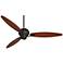 66" Spyder™ Matte Black Teak Blades Ceiling Fan
