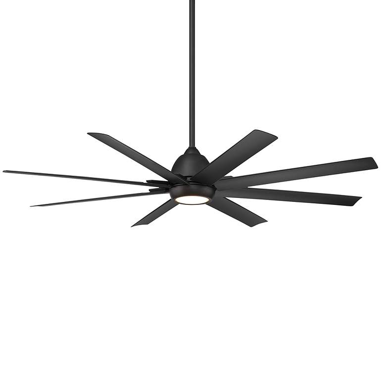 Image 1 66" WAC Mocha Matte Black LED Smart Ceiling Fan