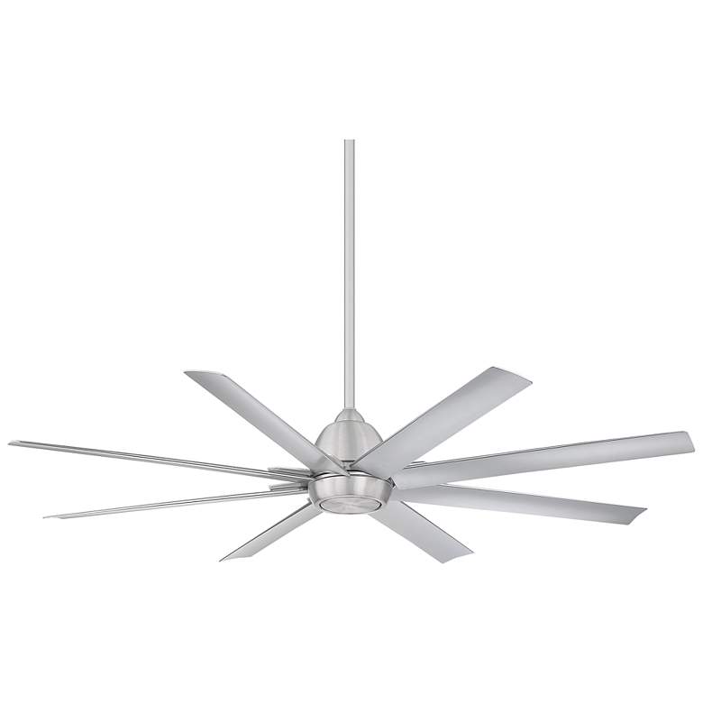 Image 1 66" WAC Mocha XL Brushed Aluminum Wet Rated Smart Ceiling Fan