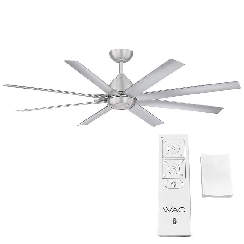 Image 3 66 inch WAC Mocha XL Brushed Aluminum Wet Rated Smart Ceiling Fan more views