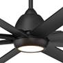66" WAC Mocha XL Matte Black LED Smart Ceiling Fan