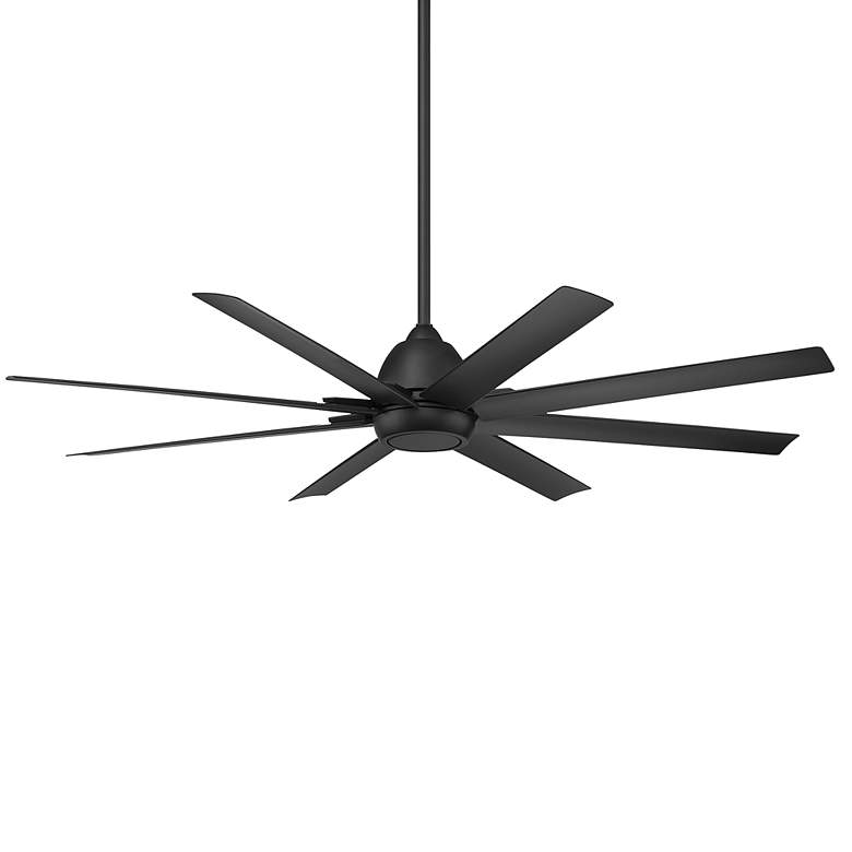 Image 1 66" WAC Mocha XL Matte Black Wet Rated Smart Ceiling Fan