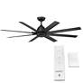 2_66" WAC Mocha XL Matte Black Wet Rated Smart Ceiling Fan more views