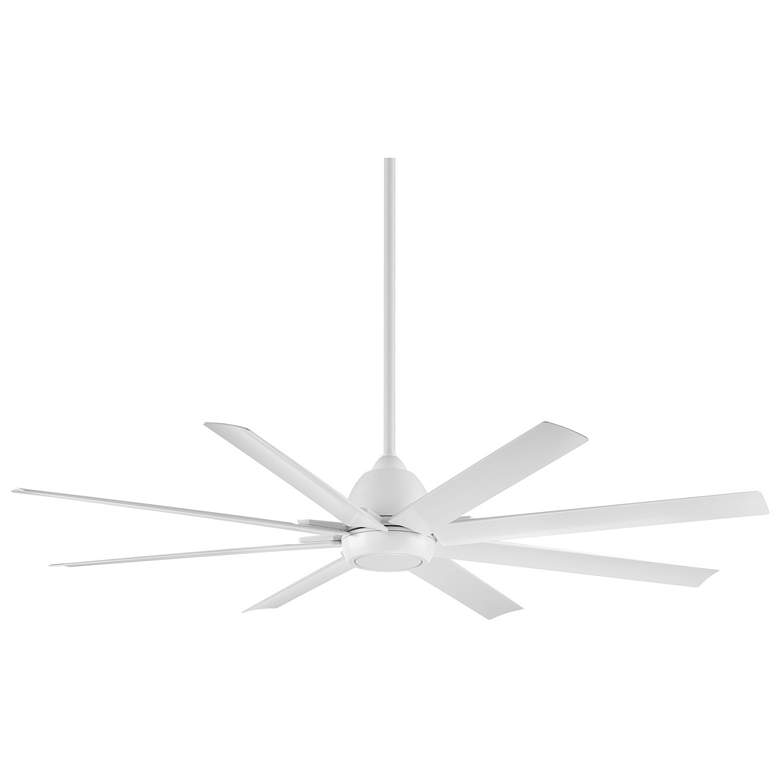 Image 1 66 inch WAC Mocha XL Matte White Indoor-Outdoor Smart Ceiling Fan
