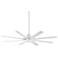 66" WAC Mocha XL Matte White Indoor-Outdoor Smart Ceiling Fan