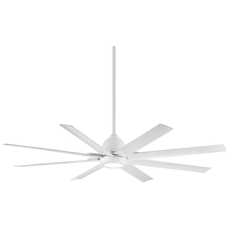 Image 2 66" WAC Mocha XL Matte White LED Smart Ceiling Fan