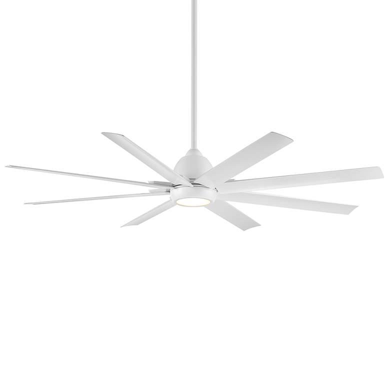 Image 2 66" WAC Mocha XL Matte White Wet Rated LED Smart Ceiling Fan