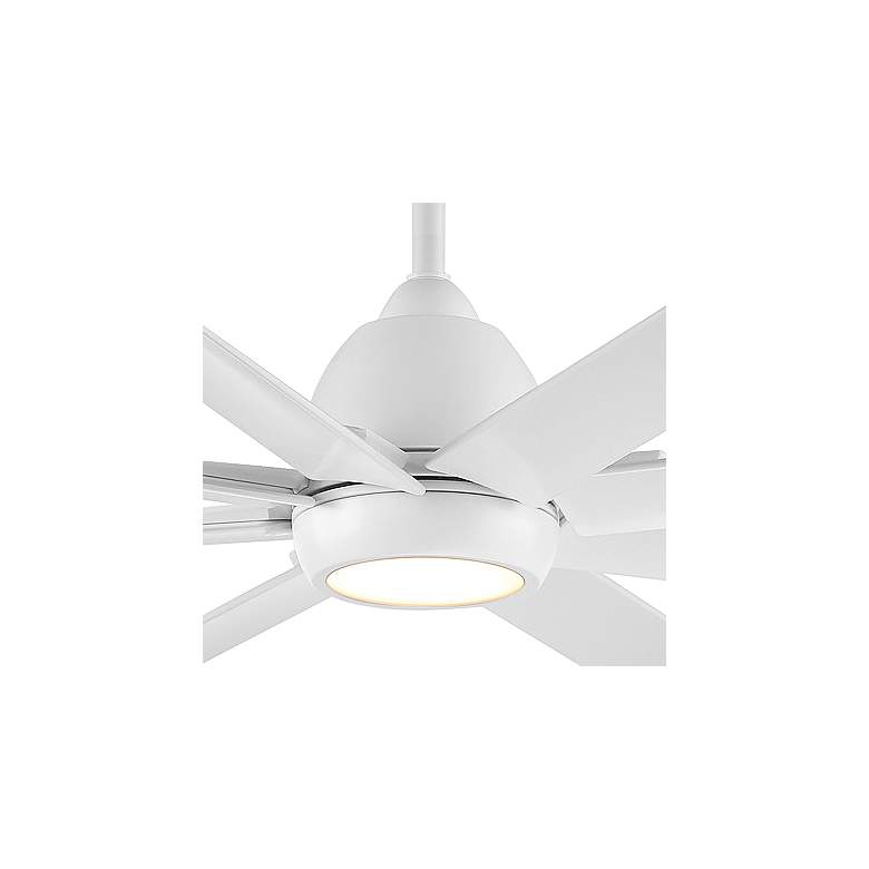 Image 3 66" WAC Mocha XL Matte White Wet Rated LED Smart Ceiling Fan more views