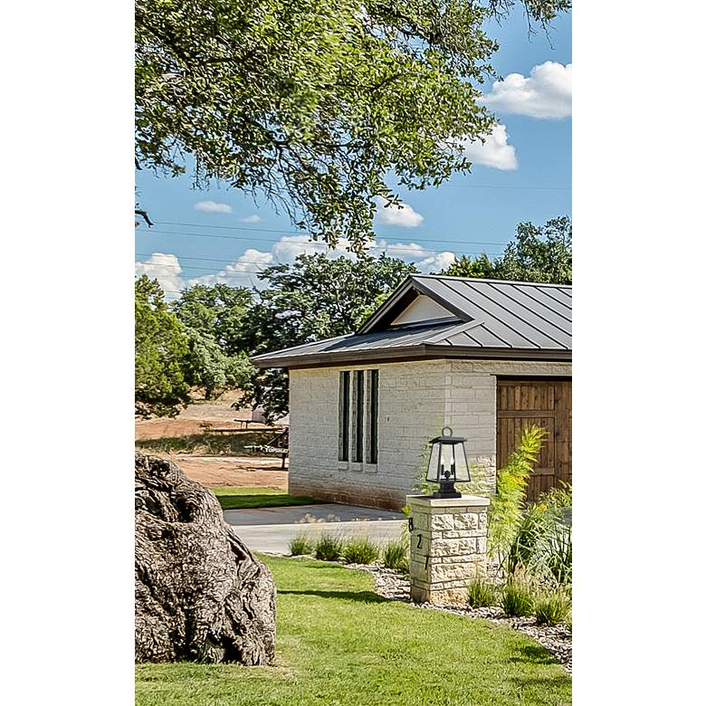 Image 1 Broughton 21" High Black 2-Light Outdoor Pier Mount Light in scene