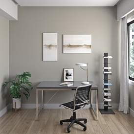 Image1 of Allison Black and Aluminum Swivel Low Back Office Chair in scene