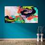 Colorful 72" Wide Free Floating Tempered Glass Wall Art in scene