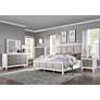 1_Katia Channel Tufted Gray Fabric Queen Footboard in scene