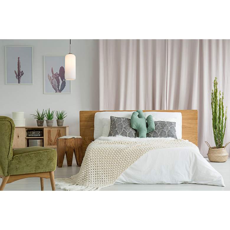 Image 1 Monty 5 1/4" Wide Brushed Nickel Mini Pendant in scene