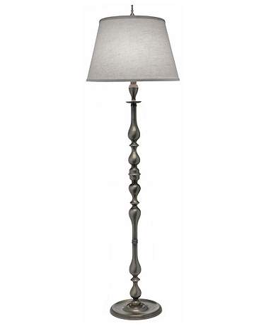 67" H Antique Nickel Candlestick floor lamp