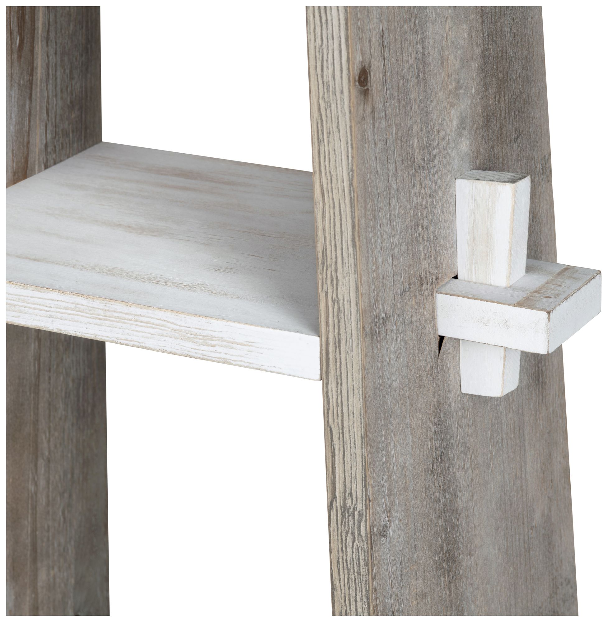 Image 4 67 in. White Solid Wood 4 Shelf Etagere more views
