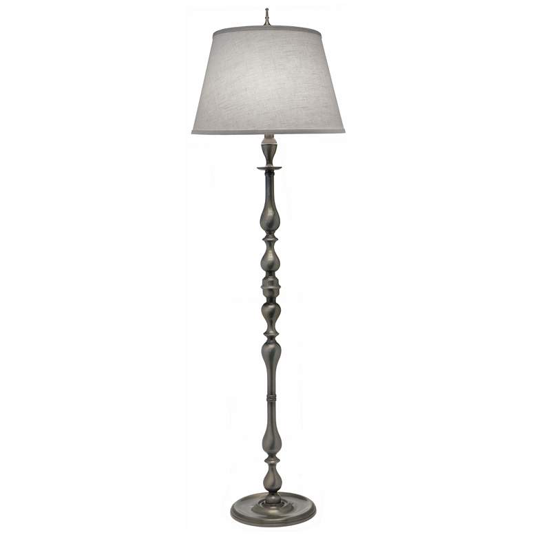 Image 1 67" H Antique Nickel Candlestick floor lamp