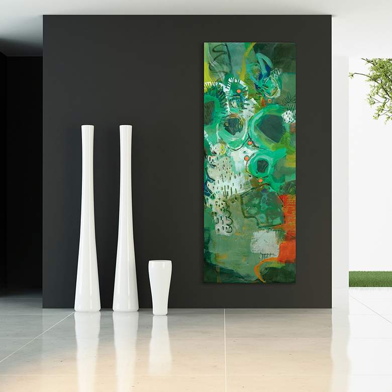 Image 1 Lolly I 63" High Free Floating Tempered Glass Wall Art in scene