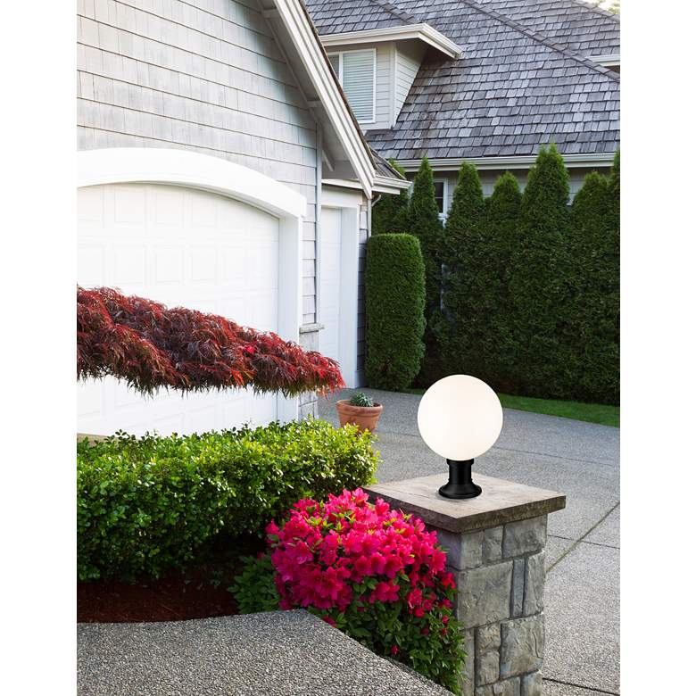 Image 1 Laurent 17 3/4"H Black Round Base Outdoor Pier Mount Light in scene