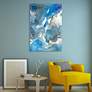 Subtle Blues I 48" High Tempered Glass Graphic Wall Art in scene