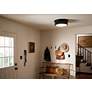 Thumbnail1 of Kichler Serca 18" Wide Black Finish Flush Mount Ceiling Light in scene