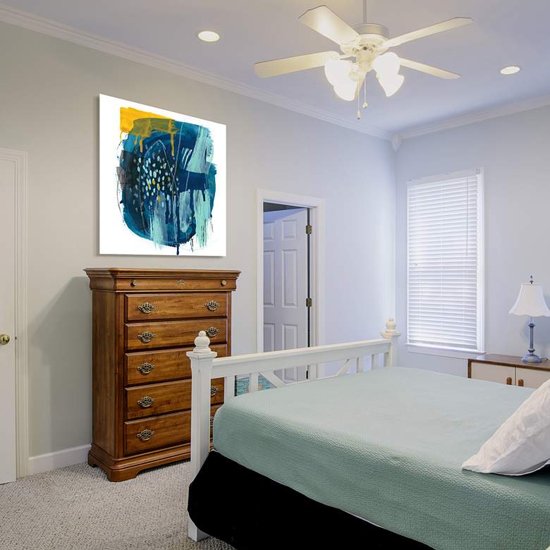 Image 1 Intuitive Motion II 38" Square Free Floating Glass Wall Art in scene