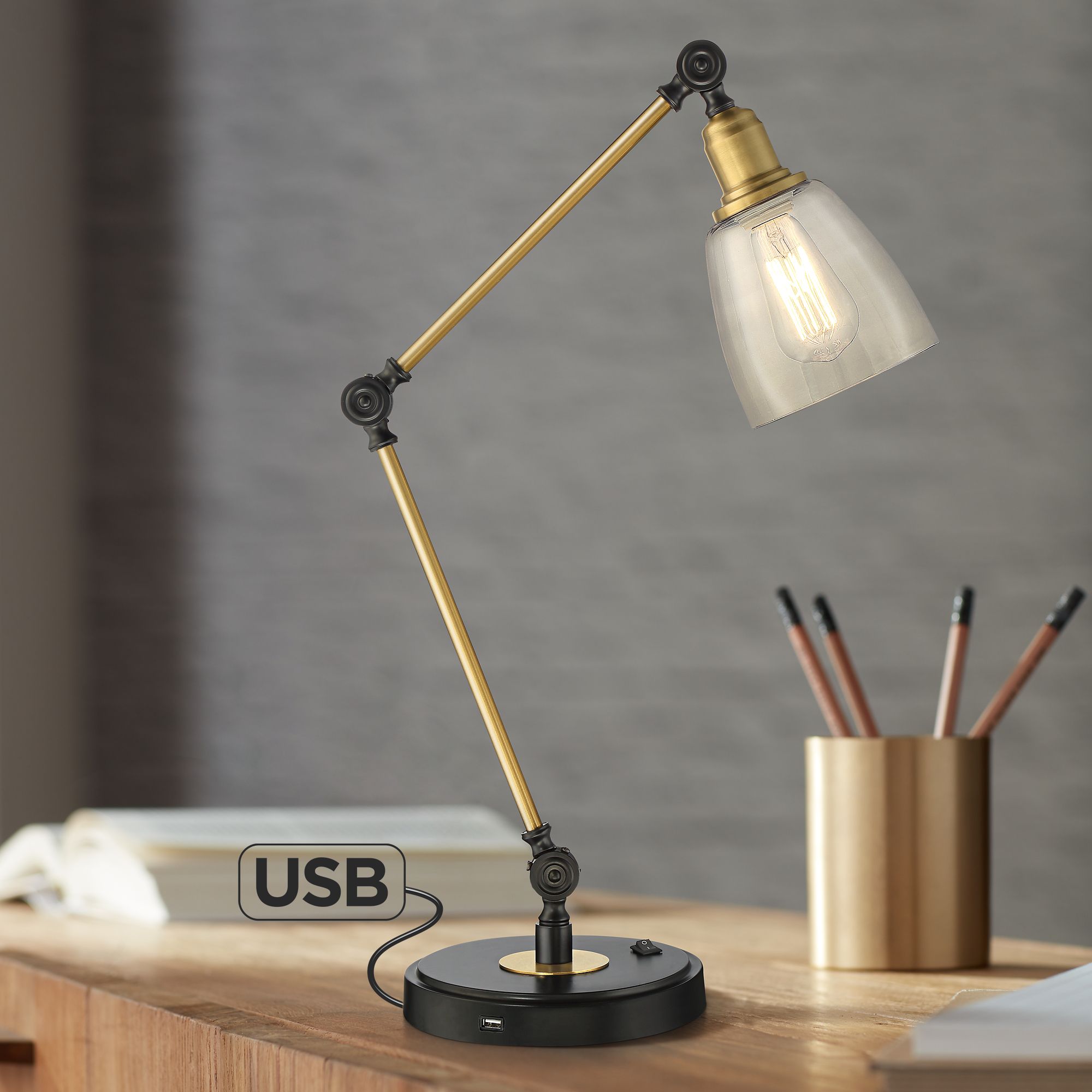 black industrial desk lamp        
        <figure class=