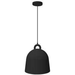 67A55 - Black Medium Metal Bell Pendant