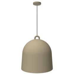 67A64 - Sand Extra Large Metal Bell Pendant