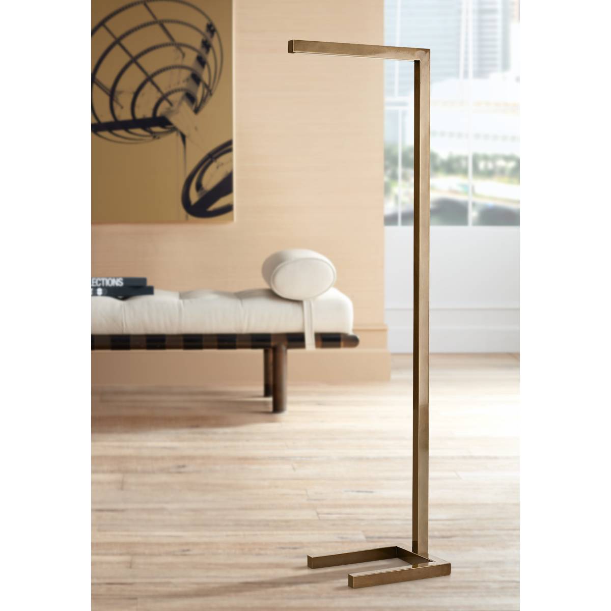Gold Arteriors Home Task Reading Floor Lamps Plus