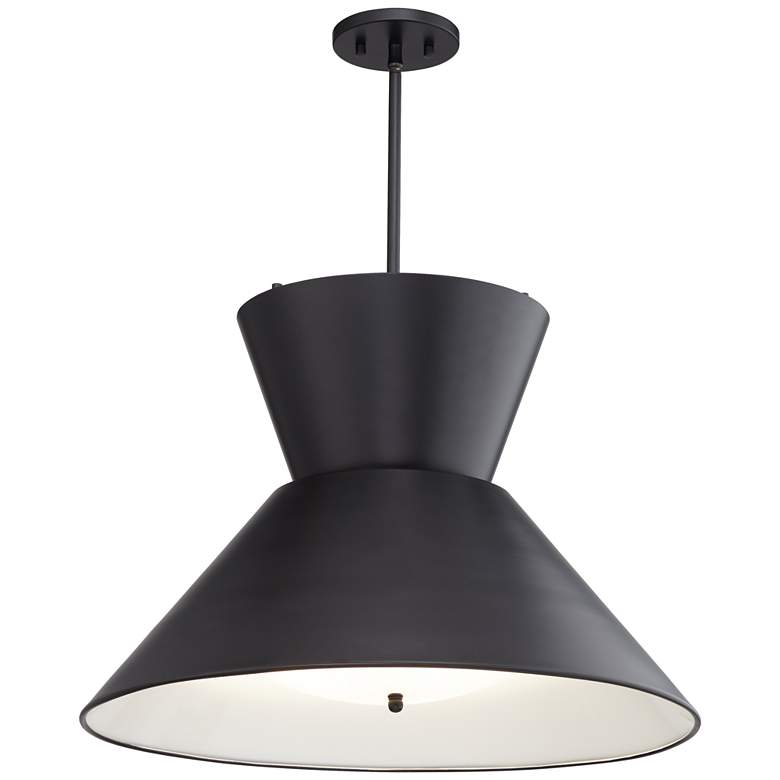Image 1 67W60 - Black pendant with Metal Shade