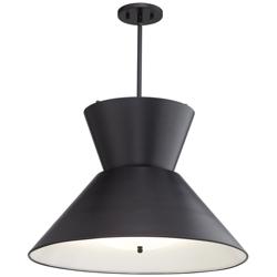 67W60 - Black pendant with Metal Shade