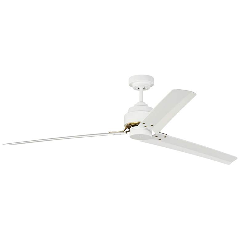 Image 2 68" Arcade Matte White Large Ceiling Fan with Remote