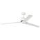 68" Arcade Matte White Large Ceiling Fan with Remote