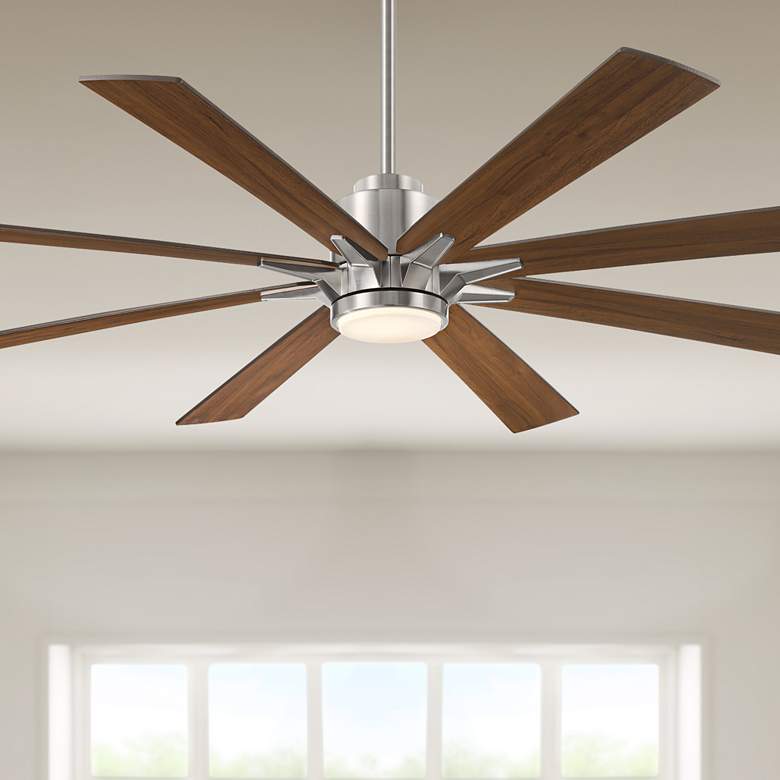 Image 1 68" Casa Vieja X-Air Brushed Nickel CCT LED Ceiling Fan with Remote