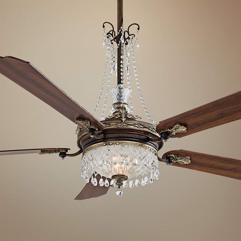Image 1 68 inch Cristafano Belcaro Walnut Ceiling Fan
