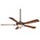 68" Cristafano Belcaro Walnut Finish Ceiling Fan