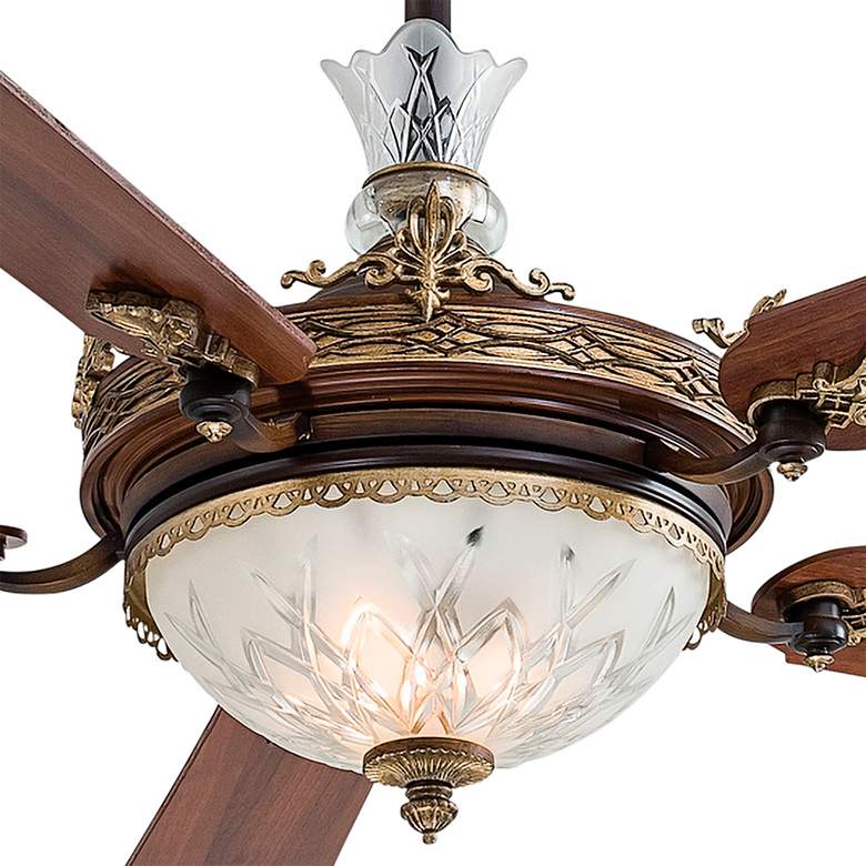 68&quot; Minka Aire Cristafano Walnut LED Ceiling Fan with Wall Control more views