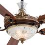 68" Minka Aire Cristafano Walnut LED Ceiling Fan with Wall Control