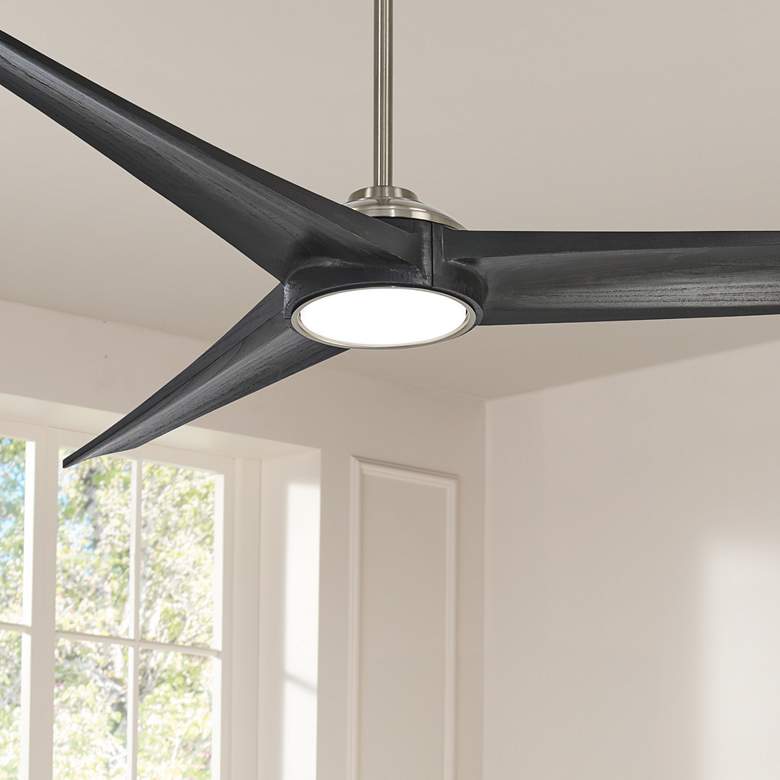 Image 1 68" Minka Aire Timber LED Coal Finish Modern Indoor Smart Ceiling Fan