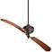 68" Quorum Turner Oiled Bronze Two Blade Ceiling Fan with Wall Control