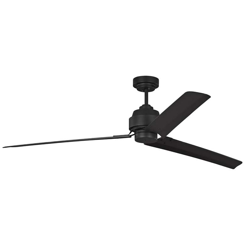 Image 2 68" Visual Comfort Arcade Matte Black Ceiling Fan with Remote