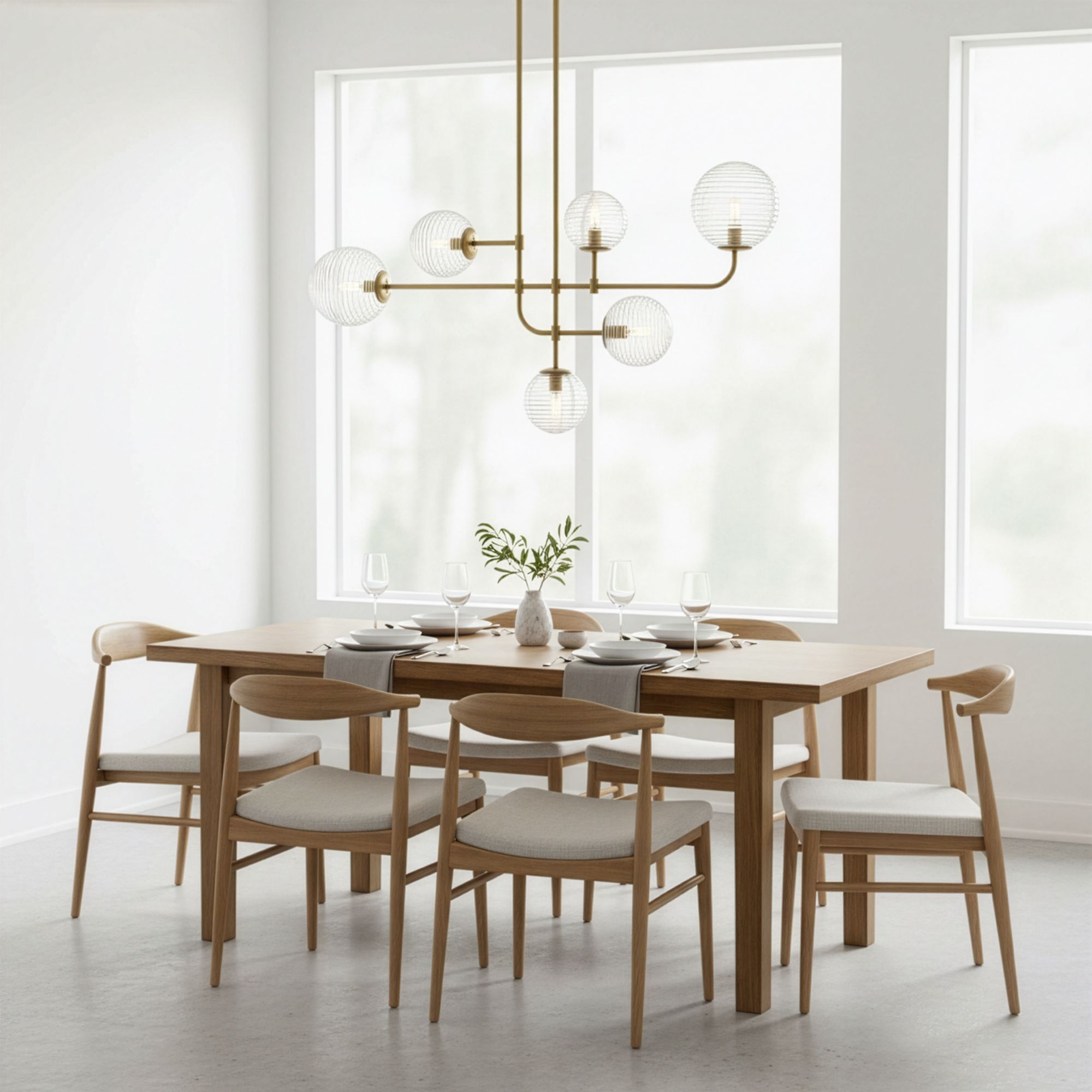 Image 1 Possini Euro Saunders 40" Wide Soft Gold Linear 6-Light Pendant Light in scene